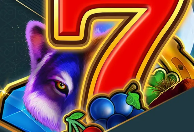 The Clubhouse Casino banking artwork with a big red seven and a wolf