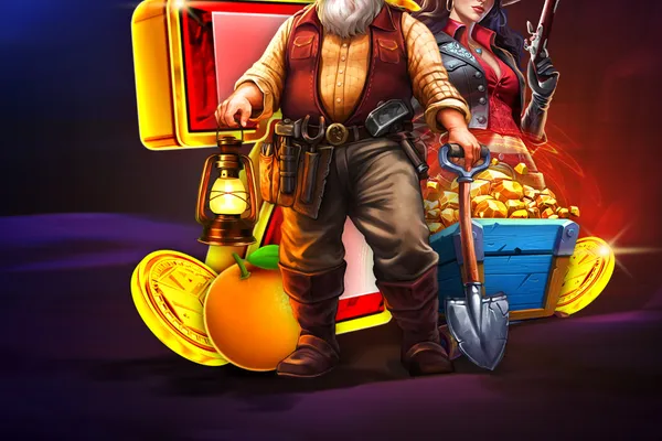 The Clubhouse Casino free spins artwork with a miner, gold coins and a treasure chest The Clubhouse Casino free spins artwork with a miner, gold coins and a treasure chest
